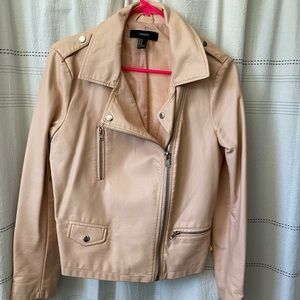 Baby pink motorcycle jacket